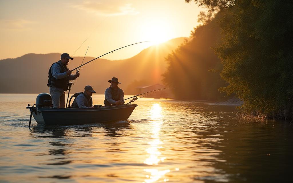 Guided fishing experience at ClayCast Retreats